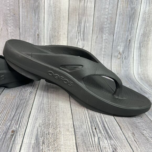 Oofos Original Sandals Men\'s 10 Black Athletic Sport Wmen 12 Recovery Flip Flops main image 6
